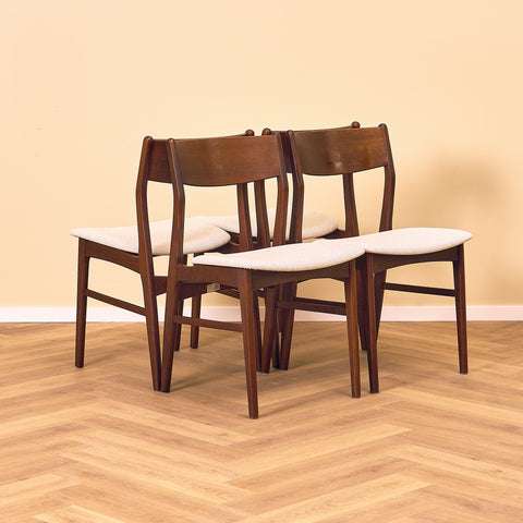 Danish dining chairs in teak & beech