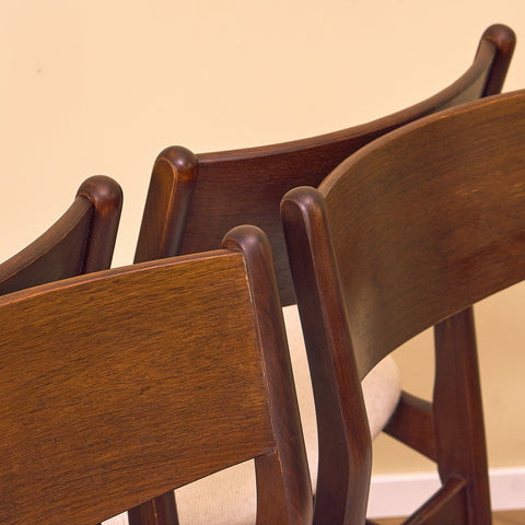 Danish dining chairs in teak & beech