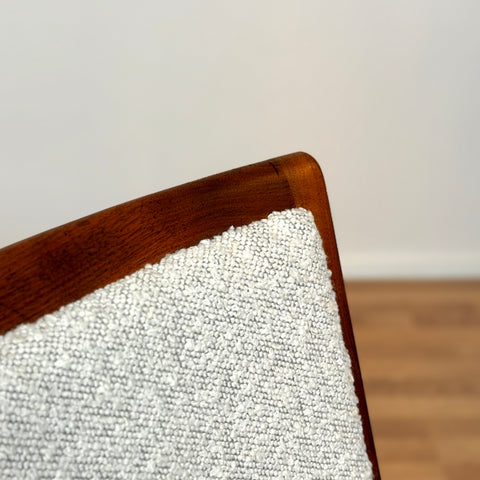 Swedish dining chairs in walnut by Skaraborgs Möbelindustri AB