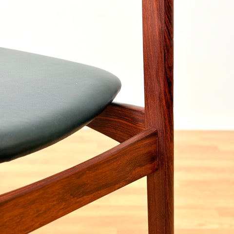 Danish dining chairs in Santos rosewood by Erik Buch