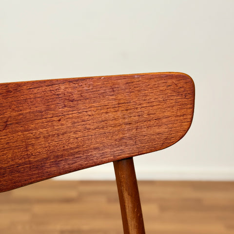 Danish set of 4 dining chairs in teak & beech by Findahl