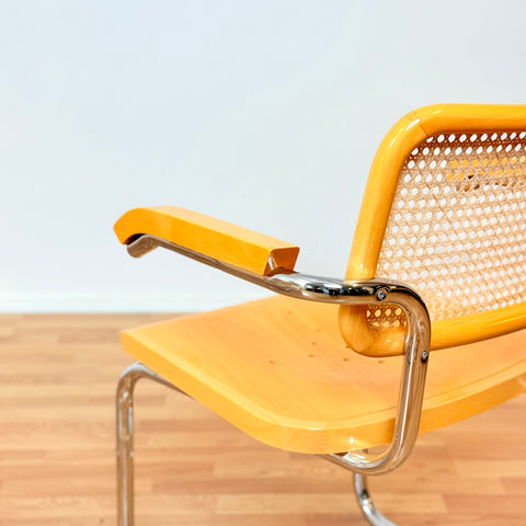 Italian set of 6 dining chairs by Marcel Breuer, model 'Cesca B32'