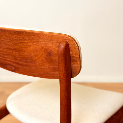 Danish set of 10 dining chairs in teak by B. Rasmussen for Thorso Mobelfabrik
