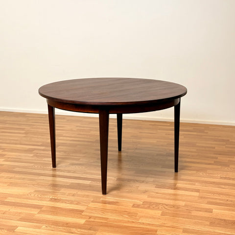 Danish large round dining table in Santos rosewood by Oman Junn