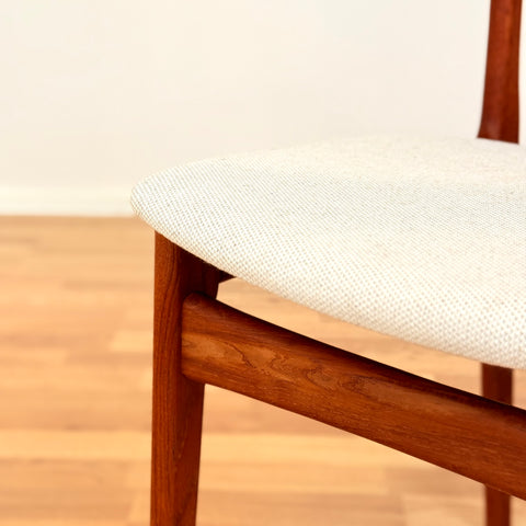 Danish set of 10 dining chairs in teak by B. Rasmussen for Thorso Mobelfabrik