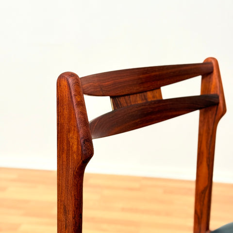 Danish dining chairs in Santos rosewood by Erik Buch