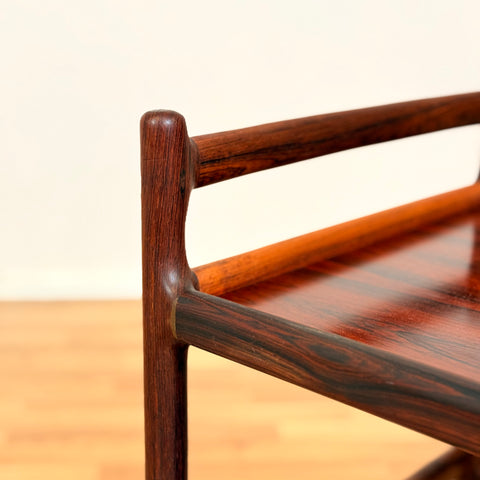 Danish serving trolley in Santos rosewood by Henning Korch for CFC Silkeborg