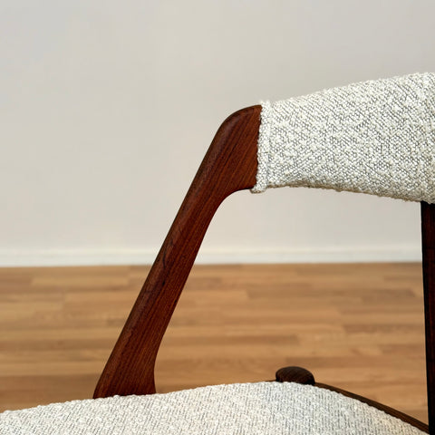Danish set of 4 dining chairs in teak by Henning Kjærnulf