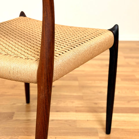 Set of 4 dining chairs in Santos rosewood, Niels O. Møller, model 78