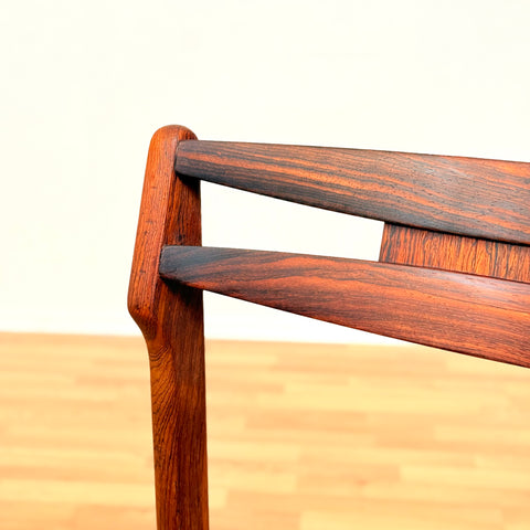 Danish dining chairs in Santos rosewood by Erik Buch