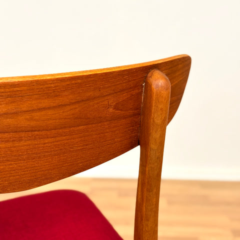 Danish set of 6 dining chairs in teak & beech by Findahl