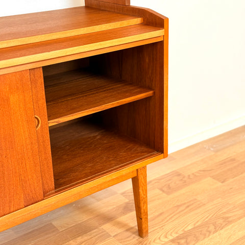 Swedish bookshelf in teak and beech