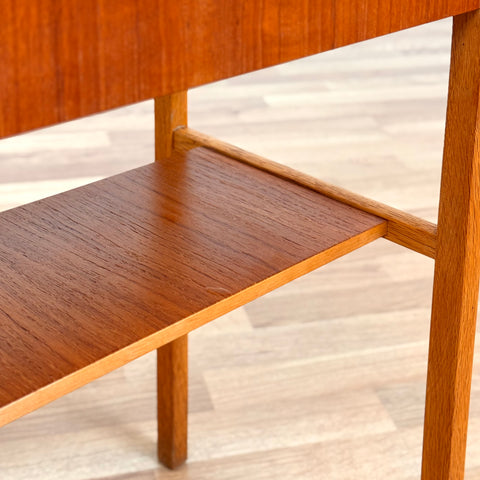 Bedside table in teak & oak, 1950s-60s, Sweden