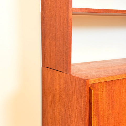 Swedish bookshelf in teak & oak