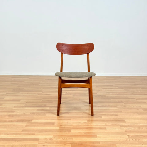 Danish dining chairs in teak & oak by Farstrup