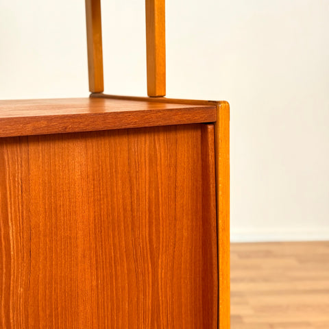 Swedish bookshelf in teak & beech by Bertil Fridhagen for Bodafors