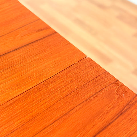 Swedish square dining table in teak