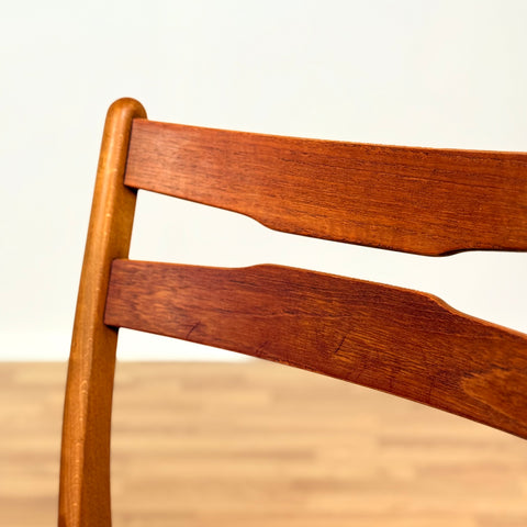 Danish set of 6 dining chairs in teak & beech by Findahl