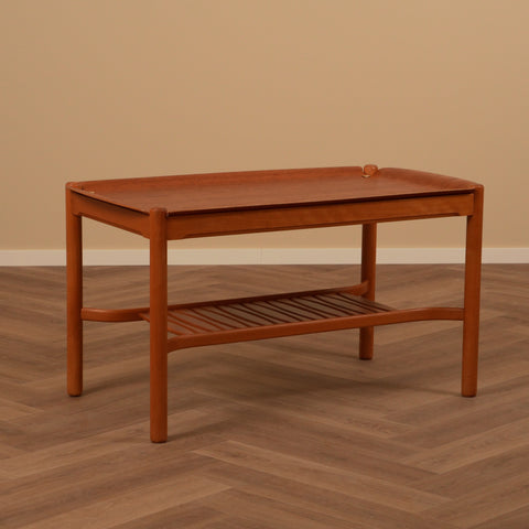 Swedish coffee table in teak & beech by David Rosén for Nordiska Kompaniet