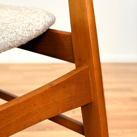 Danish set of 4 dining chairs in teak and beech by SAX