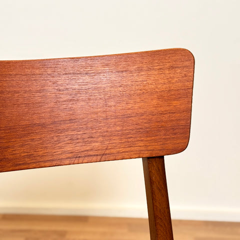 Set of 8 dining chairs in teak & beech, 1950s-60s, Denmark