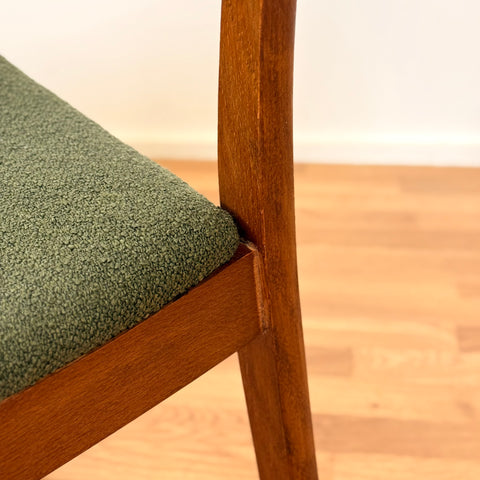 Set of 8 dining chairs in teak & beech, 1950s-60s, Denmark