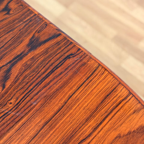 Danish round dining table in Santos rosewood