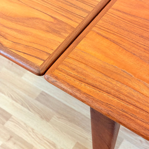 Danish rectangular dining table in teak