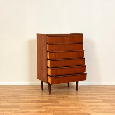 Chest of 6 drawers in teak, Denmark