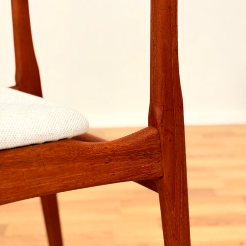 Danish set of 10 dining chairs in teak by B. Rasmussen for Thorso Mobelfabrik
