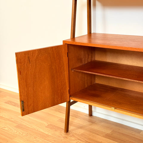 Swedish bookshelf in teak & beech