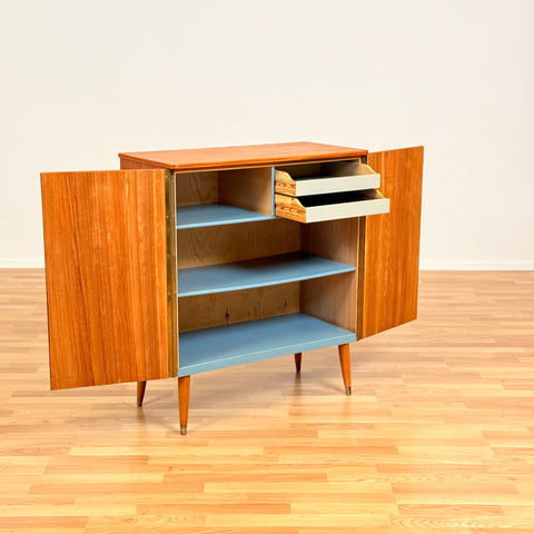 Swedish storage cabinet in teak and beech