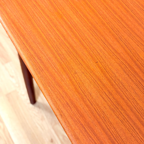 Danish small square dining table in teak