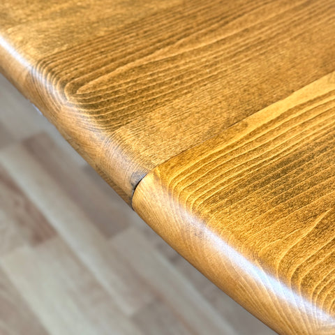 Danish round dining table in elm