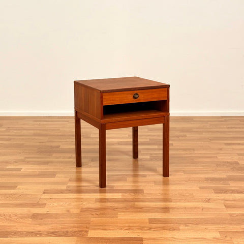 Swedish bedside table in teak