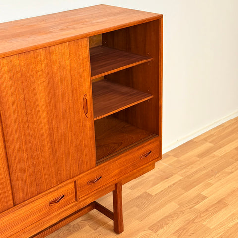 Danish highboard in teak, by Clauson & Son for Silkeborg