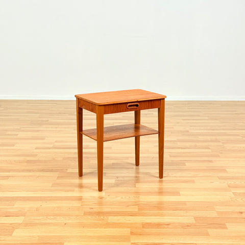 Swedish bedside table in teak by Björkås Möbelfabrik