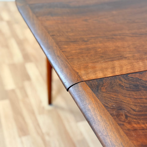 Danish round dining table in walnut