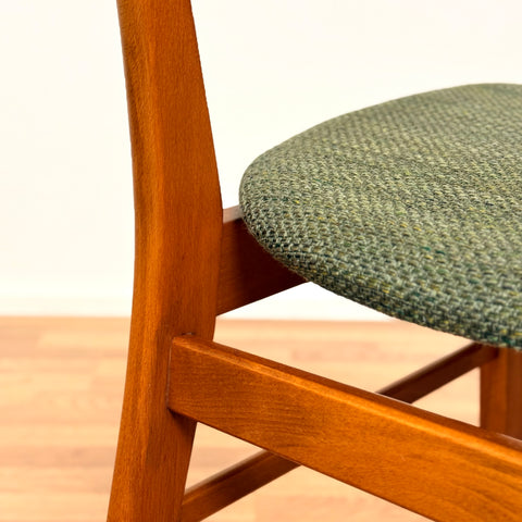 Danish set of 2 dining chairs in teak & beech by Fastrup