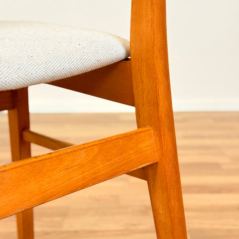 Danish set of 6 dining chairs in oak & beech by Findahl