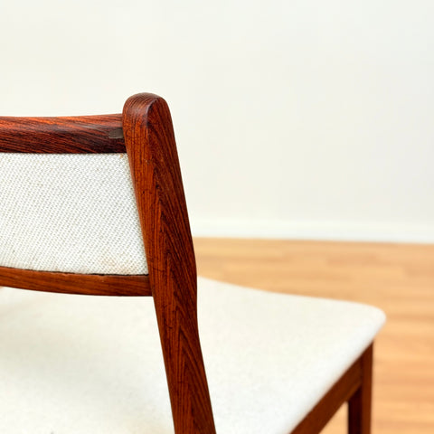 Danish set of dining chairs in Santos rosewood