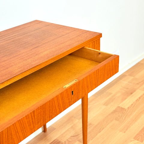 Reserved Swedish bookshelf with writing desk in teak