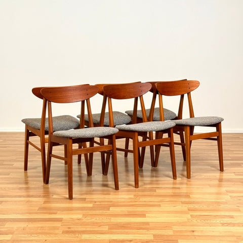 Dining chairs in teak & beech model 210 by Farstrup