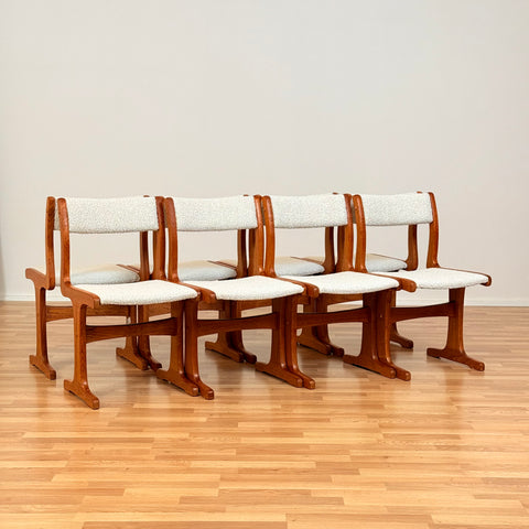 Danish dining chairs in solid teak by Gangso Møbler