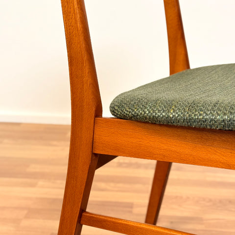 Danish set of 2 dining chairs in teak & beech by Fastrup