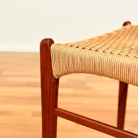 Single dining chair in teak by Arne Wahl Iversen for Glyngøre Stolefabrik, model 'GS60'