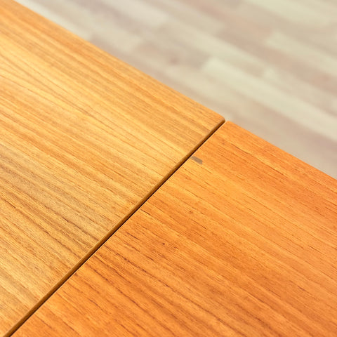 Swedish small square dining table in teak & beech by Edsby Verken