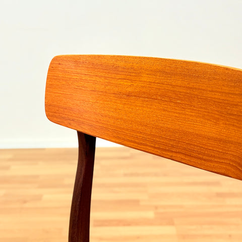 Reserved Danish dining chairs in teak & walnut