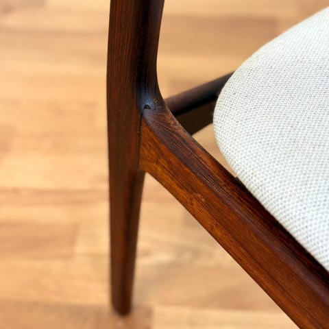Danish set of 2 dining chairs in Santos rosewood by P. E. Jorgensen