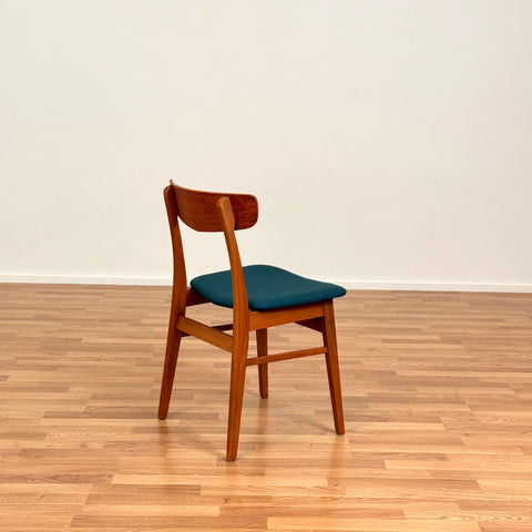 Danish set of 4 dining chairs in teak & beech by Findahl